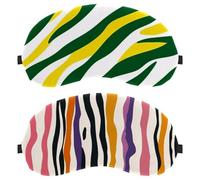 Lot de 2 masques de sommeil respirants avec motif zèbre pour homme et femme
