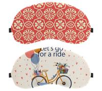 Lot de 2 masques de sommeil vintage Let's Go for a Ride pour les yeux pour les yeux pour dormir sur le côté, masque de sommeil doux pour les yeux pour homme et femme, blocage complet de la lumière