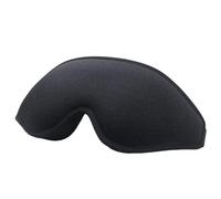 Lot de 2 masques de voyage 3D naturels en mousse à mémoire de forme - Rembourré - Noir