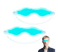Lot de 2 masques en gel rafraîchissant pour les yeux gonflés, masque réutilisable pour les cernes, les yeux secs, compresse de sommeil froide et chaude pour post-chirurgie, poches et allergies