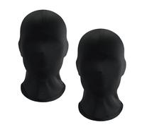 Lot de 2 masques faciaux complets noirs et blancs - Masque d'Halloween élastique - Masque sans visage respirant pour adulte - En élasthanne - Pour Halloween, fête, costume, cosplay, carnaval
