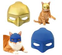 Lot de 2 masques pour chat - Costume de chapeau de chauve-souris VEINARDYL pour Halloween - Masque amusant pour les fêtes d'animaux de compagnie - Bals vénitiens - Accessoire de costume - Grand - Bleu