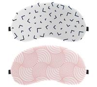 Lot de 2 masques pour les yeux à motif halo rose, masque de sommeil pour les yeux pour dormeur latéral, bandeau de nuit zéro pression oculaire, couverture de sommeil réglable, bloque complètement la