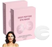Lot de 2 masques pour les yeux au collagène au peptide profond, patchs sous les yeux pour les cernes et les yeux gonflés, design en trois pièces couvrant l'ensemble du contour des yeux pour les