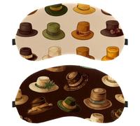 Lot de 2 masques pour les yeux, chapeaux de cowboy West Wild sans couture, masque pour les yeux pour dormir sur le côté, sans pression oculaire, masque de sommeil réglable, bloque complètement la