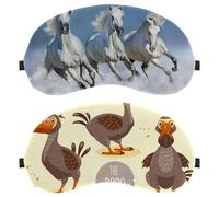 Lot de 2 masques pour les yeux de la collection Dodo Bird de dessin animé pour dormir sur le côté, masque de sommeil, masque de sommeil doux pour les yeux, couverture pour les yeux, pour voyage