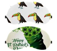 Lot de 2 masques pour les yeux en forme de trèfles verts à l'intérieur des bottes jusqu'à la Saint-Patrick, masque de sommeil pour les yeux pour homme et femme, blocage complet de la lumière, bandeau