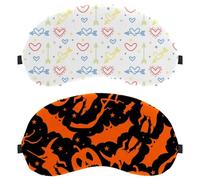 Lot de 2 masques pour les yeux, motif citrouille, sorcière pour dormir, masque pour les yeux nocturnes, zéro pression oculaire, bloque complètement la lumière