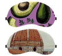 Lot de 2 masques pour les yeux pour dormeur latéral, architecture ancienne, masque de sommeil, masque de sommeil doux pour les yeux, pour voyage, sieste, avion, blocage de la lumière