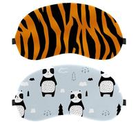 Lot de 2 masques pour les yeux pour dormir sur le côté, masque de sommeil, masque de sommeil doux au trésor national de panda, pour voyage, sieste, avion, blocage de la lumière