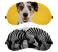 Lot de 2 masques pour les yeux pour dormir sur le côté, masque de sommeil, masque pour les yeux, motif zèbre sauvage, couverture douce pour les voyages, la sieste, l'avion, blocage de la lumière