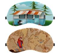 Lot de 2 masques pour les yeux pour dormir sur le côté, masque de sommeil, masque pour les yeux, vieille carte au trésor, couverture douce pour les yeux, pour voyage, sieste, avion, blocage de la