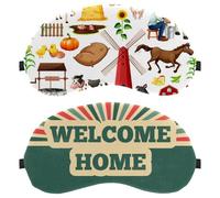 Lot de 2 masques pour les yeux Welcome Home pour dormir sur le côté, bandeau pour les yeux sans pression oculaire, couverture de sommeil réglable, bloque complètement la lumière des yeux