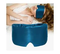 Lot de 2 masques sommeil en soie mûrier, cache-œil bloquant la lumière, masque for les yeux, doux et rembourré, aide au for voyages Pour Dormir(Blue)