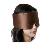 Lot de 2 masques sommeil en soie mûrier, cache-œil bloquant la lumière, masque for les yeux, doux et rembourré, aide au for voyages pour Sommeil(Coffee)