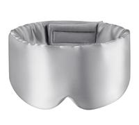 Lot de 2 masques sommeil en soie mûrier, cache-yeux occultants for dormir sur le côté, voyage, doux et lisse pour Sommeil(Gray)