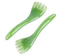 Lot de 2 masseurs de cuir chevelu pour la croissance des cheveux, masseur cuir chevelu en résine 6, 5 x 5, 1 cm, portables et élégants, dragues croissance à cinq dents, méridiens pour une utili