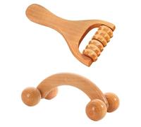 Lot De 2 Masseurs En Bois, Masseur À Rouleaux, Masseur Manuel, Peut Être Utilisé Pour Le Dos, Le Cou, Les Épaules, Les Jambes