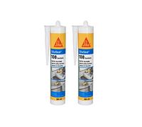 Lot de 2 mastic silicone anti-moisissure SIKA Sikaseal 108 Sanitaire - Blanc - 300ml