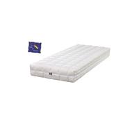Matelas Avec Latex Naturel 80 Kg/M3 Dehoussable Housse Lavable À 30° Hauteur 21 Cm Soutien Souple Natural - 2x100x200 Blanc
