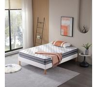 Lot de 2 Matelas 100x200 Tissu avec Bambou Naturel Mousse Poli Lattex Indéformable - Hauteur 24 cm - Soutien Très Ferme 100 200 Maxi