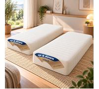 Lot de 2 Matelas 70x190 cm Mémoire de Forme 60 Kgs/m3 x 21 cm Soutien Ferme H3 H4 - Spécial Sommier Éélectrique - 5 Zones de Confort