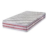 Matelas Tissu Bambou Mousse Poli Lattex Indéformable - 24 Cm - Très Ferme + 2 Protèges Matelas Offerts Bamboo - 2x70x190 Blanc