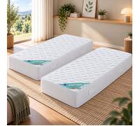 Lot de 2 Matelas 80x200 cm epaisseur 21 cm - Ferme - Aertech 35 Kg-m3 HR Dernire Gnration - Trs Respirant
