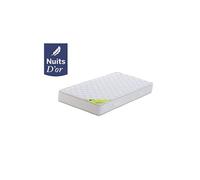 Lot de 2 Matelas 80x200 Hauteur 21 Cm Mousse Haute Résilience Densité HR 35 Kg/m3 - Soutien Ferme 90 200 Nuits d'or Nuits d'Or