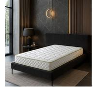 Matelas Densité 35kg/M3 - Hauteur 21 Cm - Soutien Ferme - Orthopédique + 2 Protèges Matelas Offerts - 2x90x200 Blanc