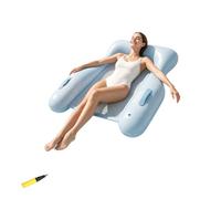 Lot de 2 matelas gonflables pour piscine, jouet de piscine, coussin de natation, 3 coussins en 1, hamac à eau polyvalent, avec pompe à air manuelle, animaux flottants pour la piscine, avec matelas