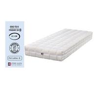 Lot de 2 matelas latex naturel 90x190 x 21 cm souple + 2 oreillers visco - déhoussable housse lavable - 7 zones de confort - noyau poli lattex hr G