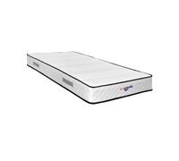 Lot de 2 Matelas mathieu a Ressorts Ensaches + 3,5 cm de Latex 75 Kg/m3 - 70x190 Hauteur +/- 20,5 cm - Accueil Ferme - Soutien Ferme - 5 Zones de Confort - Hypoallergenique Blanc