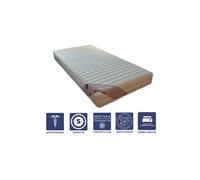 Lot de 2 Matelas Mémoire de Forme 60 Kg/m3 70x190 x 21 cm Ferme - Spécial Sommier Electrique - 5 Zones de Confort - Noyau Aertech+ 35 Kg/m3 HR