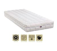 Lot de 2 Matelas Mémoire de Forme 60 Kg/m3 90x190 x 19 cm Ferme - Déhoussable Housse Lavable - 5 Zones de Confort - Ame Poli Lattex HR Haute Densité - Hypoallergénique