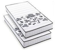 BLUE MOON Lot de 2 Matelas Mousse 90x190 Breizh - Mousse profilée 5 Zones de Confort - Soutien Ferme - 15cm - Fabriqué en Belgique