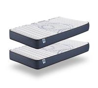 NATURALEX - Pack de 2 Matelas 80x190 cm - Perfect Dream - Mousse à mémoire de Forme et Blue Latex - Thermorégulateur - 7 Zones de Confort - Réversible - Ergonomique - Respirant - Durable