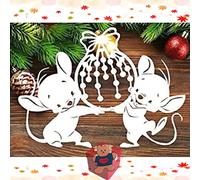 Lot de 2 matrices de découpe en métal en forme de souris pour Noël, mariage, mariage, nœud papillon, pour loisirs créatifs, scrapbooking, décoration, gaufrage, papier, fabrication de cartes