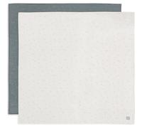 Jollein Lot de 2 langes en mousseline pour bébé - Twinkling, vert mer - 115 x 115 cm - 100% coton - Lingettes pour bébé - Certifiées Oeko-Tex