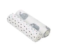 Lassig - Lot de 2 langes 120 x 120 cm Little Water Baleine