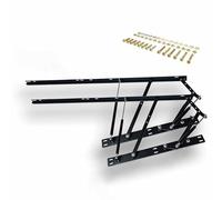 Lot de 2 mécanismes de levage de lit de rangement - Lève-couvercle hydraulique pour support de cadre de lit, couvercle pneumatique à ressort à gaz pour boîte de rangement ou canapé