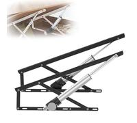 Lot de 2 mécanismes de levage de lit électriques très résistants, kit de ressorts à gaz robustes, capacité de charge de 60 kg, pour boîte de rangement, lit, canapé, blanc, 80 cm (noir, 150 cm)