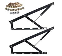 Lot de 2 mécanismes de levage de lit hydraulique 61/75/90/110/120/150 cm, supports pneumatiques de levage de lit à piston à gaz, mécanisme de levage de lit hydraulique, accessoires de lit pliants