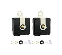 Lot de 2 mécanismes de mouvement d'horloge murale silencieux à quartz avec axe de 1331 mm pour remplacement d'horloge et assemblages d'horloge personnalisés (22 mm)