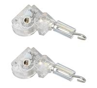 Lot de 2 mécanismes d'inclinaison de 2,5 cm avec engrenage en Forme de D de 5/32" pour Mini Stores en Aluminium ou en Vinyle avec Rail de tête de 2,5 x 2,5 cm
