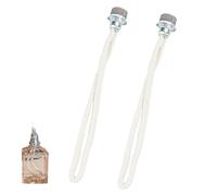 Lot de 2 mèches de rechange pour lampe Berger - Pour lampe à huile - Contrôle de l'air - Catalytique pour améliorer l'aromathérapie - Argenté