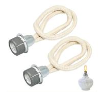 Lot de 2 Mèches pour Lampe Berger, Mèche de Lampe à Huile Rechange, Brûleur Catalytique pour Purifier l’Air & Diffuser Les Parfums pour Toutes Lampes, Décoration Maison, 18mm Diamètre - Argenté