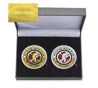 Lot de 2 médailles de défi armure de Dieu avec certificat et coffret cadeau