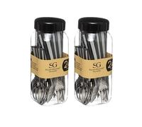 - Lot de 2 Ménagères Tamaris - 48 couverts - Gris - Tamaris