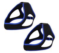 Lot de 2 mentonnières anti-ronflement, mentonnière ajustable en tissu de plongée, sangle triangulaire pour maintenir la bouche fermée, solution anti-ronflement pour un sommeil amélioré